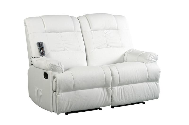 Foto conjunto de sofás 2 y 3 plazas blanco mod. venecia con masaje integrado