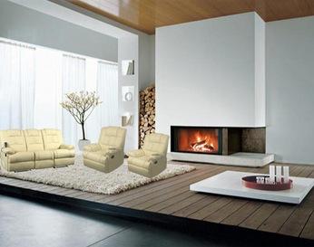 Foto conjunto de sofás 3+1+1color beige ivory mod: venecia con masaje integrado