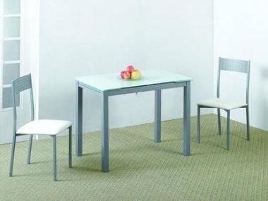 Foto conjunto mesa ( blanco) + 2 sillas mod. calcuta + bangkok