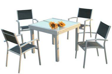 Foto conjunto mesa extensible (180 cm) + 6 sillas mod. lima
