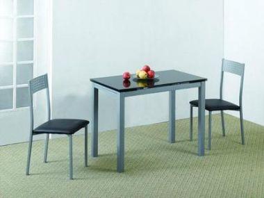 Foto conjunto mesa ( negro) + 2 sillas mod. calcuta + bangkok
