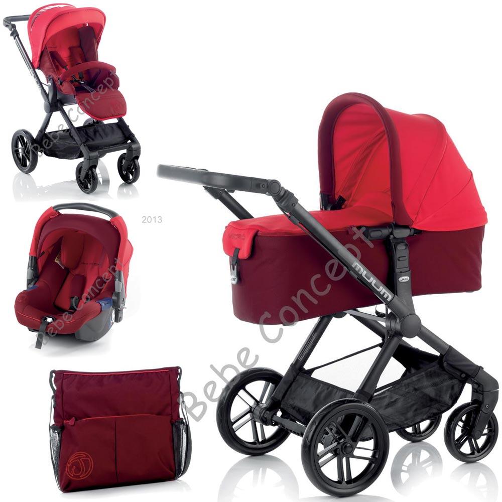 Foto Conjunto Silla Muum Jané Crimsom (Silla+Koos+Micro)