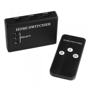 Foto conmutador hdmi 3 puertos mando a distancia para ps3/xbox 360/sky hd
