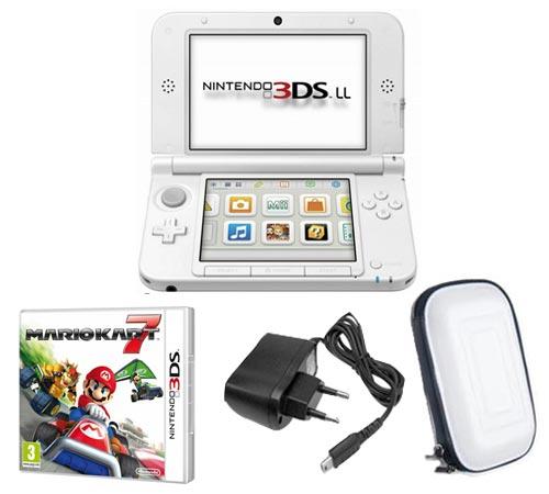 Foto Consola 3ds Xl Blanca + Mario Kart 7 + Complementos