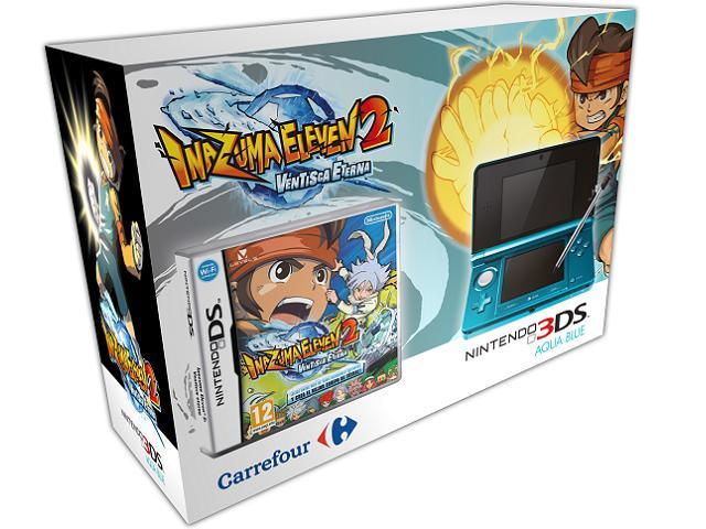Foto Consola Nintendo 3ds Azul Aqua + Inazuma Eleven 2: Ventisca Eterna