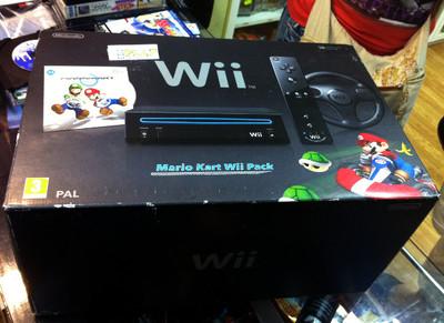 Foto Consola Nintendo Negra Edicion Mario Kart Wii Pack Nueva Pal España Con Garantia