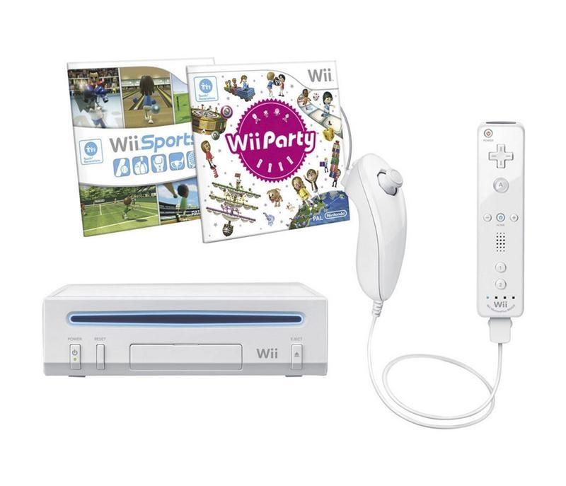 Foto Consola Nintendo Wii Blanca + Wii Party + Wii Sports