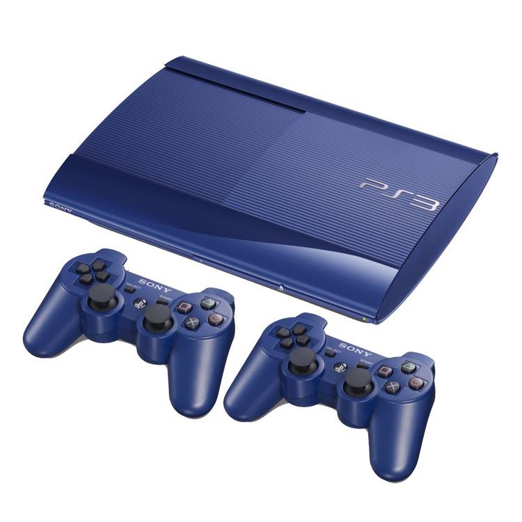 Foto Consola Playstation 3 Slim 500 GB (Azul) + 2 Dualshock 3