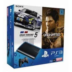 Foto Consola ps3 500gb + gt5 ac + uncharted 3 got7 sony 9234357
