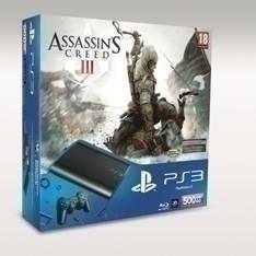 Foto Consola Sony Ps3 Slim 500gb Nueva + Assassin`s Creed Iii
