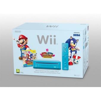 Foto Consola Wii Azul + Mario y Sonic Juegos Olímpicos