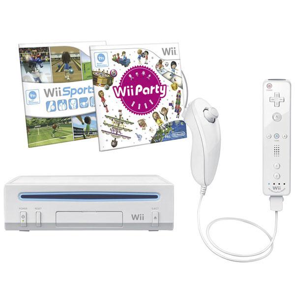 Foto Consola Wii Blanca Slim + Wii Party + Wii Sports