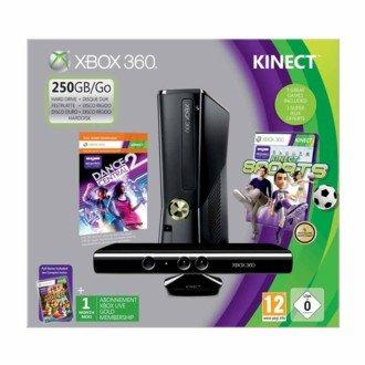 Foto Consola Xbox 360 250GB + juego Kinect Sport+Dance central 2