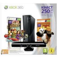 Foto Consola Xbox 360 Negra de 250 GB + Sensor Kinect + Kinect Adventures + Kung Fu Panda