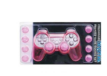 Foto Controller Cristal Protect Sixaxis Cherry Pink Dragonplus PS3