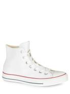 Foto Converse All Star Hi cuero blanco