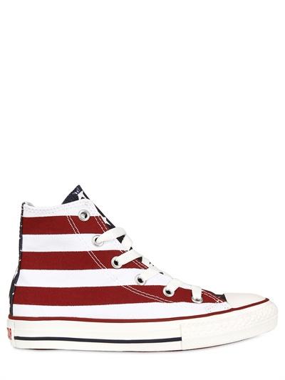 Foto converse tenis altos de algodón de lona old glory