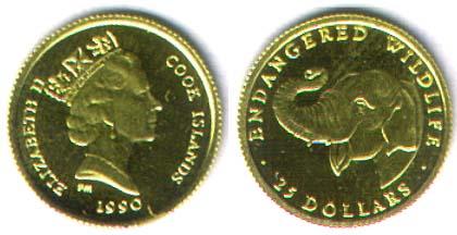 Foto Cook-Inseln 25 Dollars 1990