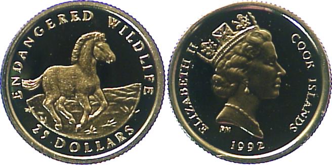 Foto Cook-Inseln 25 Neuseeland-Dollar 1992