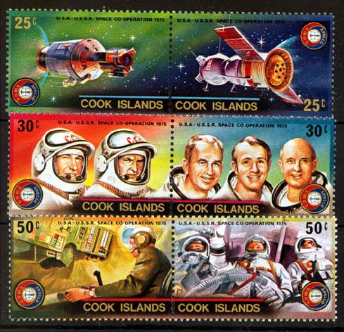 Foto Cook-Inseln 3 x 2 zusammengedruckte Paare 1975