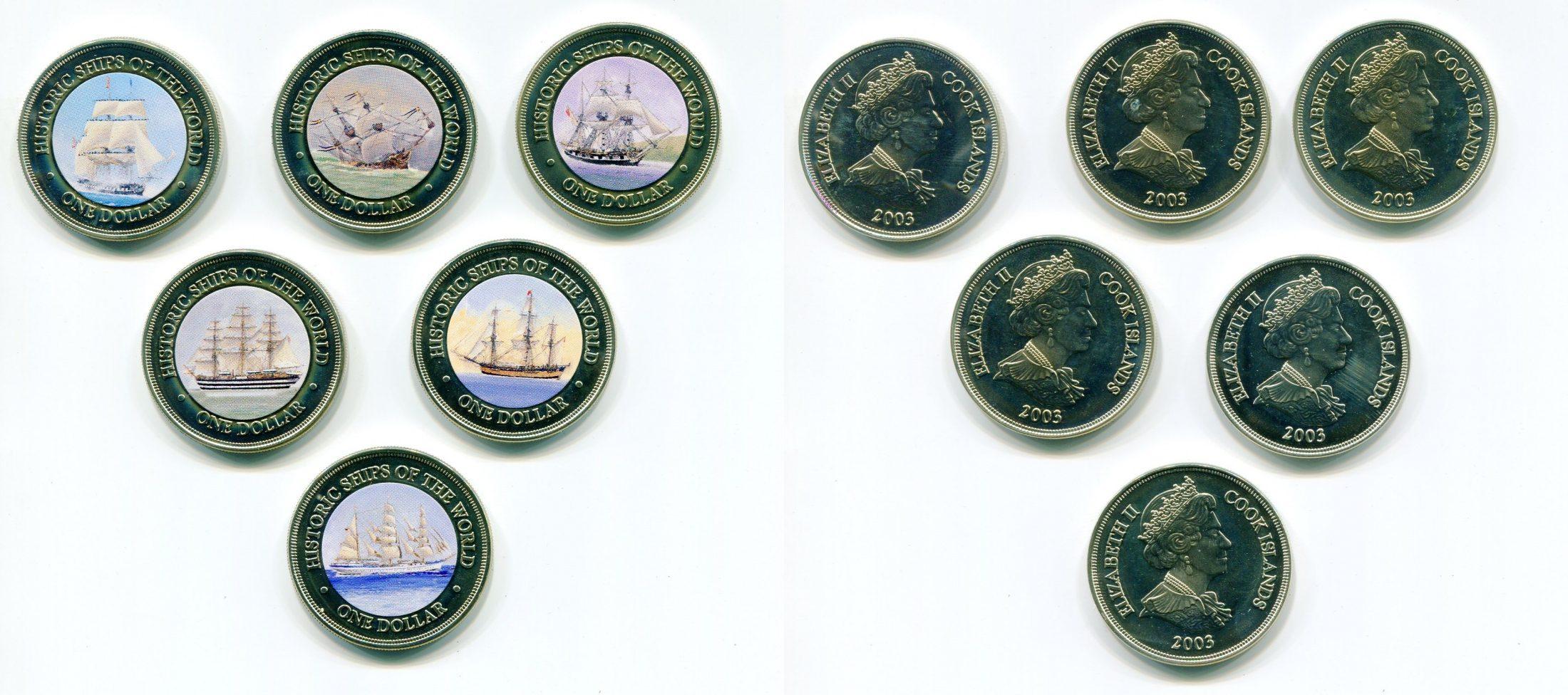 Foto Cook Island Partie 6 x 1 Dollar 2003