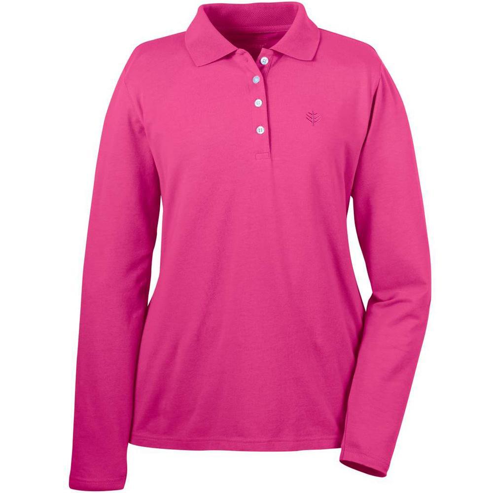 Foto Coolibar Womens Tropical Weight LS Polo Shirt Pink