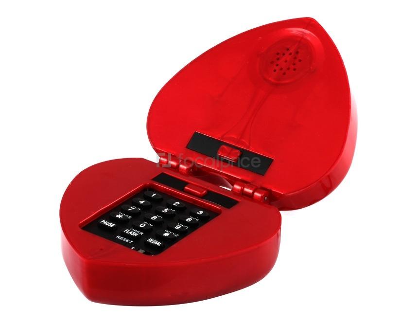 Foto Corazón en forma de Teléfono Flip (Red)