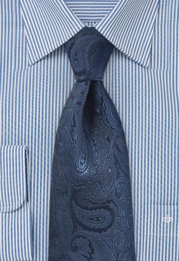 Foto Corbata azul noche paisley