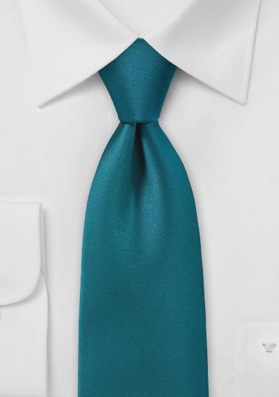 Foto Corbata azul verdoso lisa