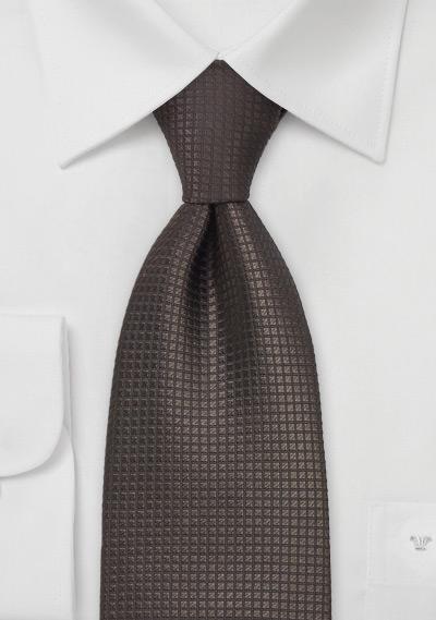 Foto Corbata corporativa moca a cuadritos