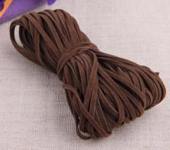 Foto cordón cuero para pulsuras collar joyería marrón 2mm