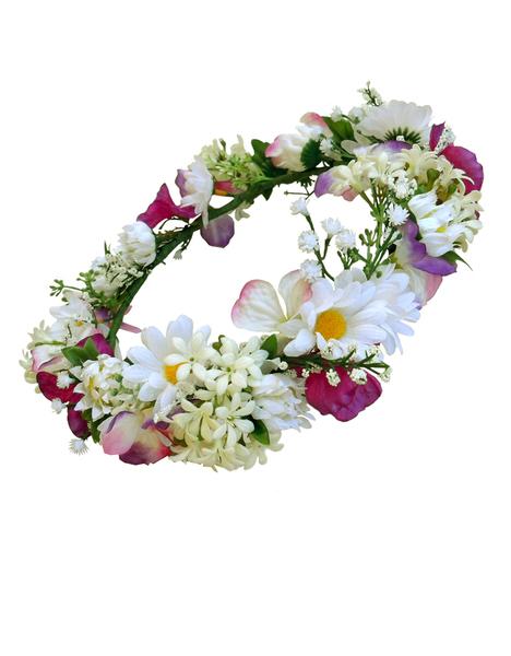 Foto Corona de flores de tela