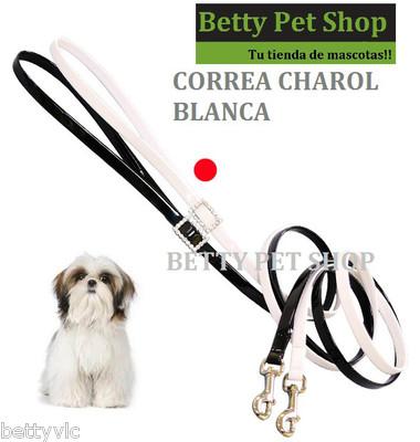 Foto Correa Charol Blanco  Para Perro ,mascota,perros,animal