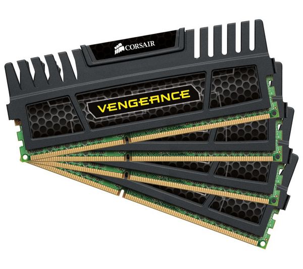Foto Corsair Memoria PC Vengeance Performance 4 x 4 GB DDR3-1600 - PC3-12800 - CL9 (CMZ16GX3M4A1600C9)