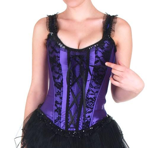 Foto Corset lila y negro