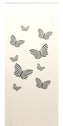 Foto Cortina Dibujo Mariposas en blanco y negro