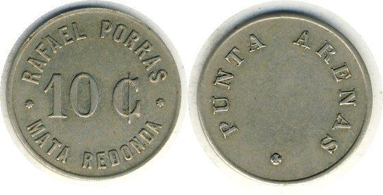 Foto Costa Rica 10 Centavos Token o J