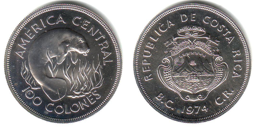 Foto Costa Rica 100 Colones 1974