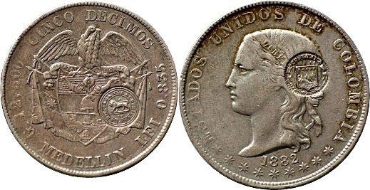 Foto Costa Rica decimos 1882