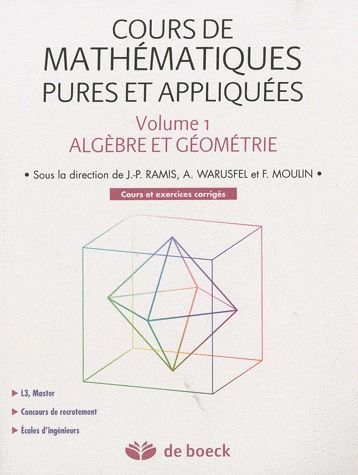 Foto Cours de mathématiques pures et appliquées t.1