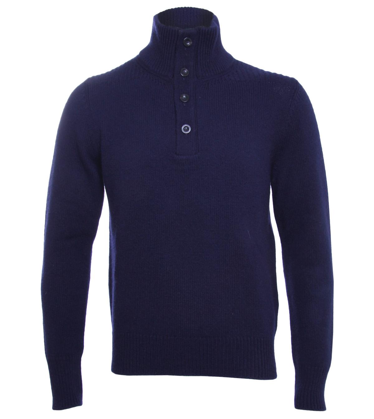 Foto CP Company Navy Turtle Neck Wool Jumper