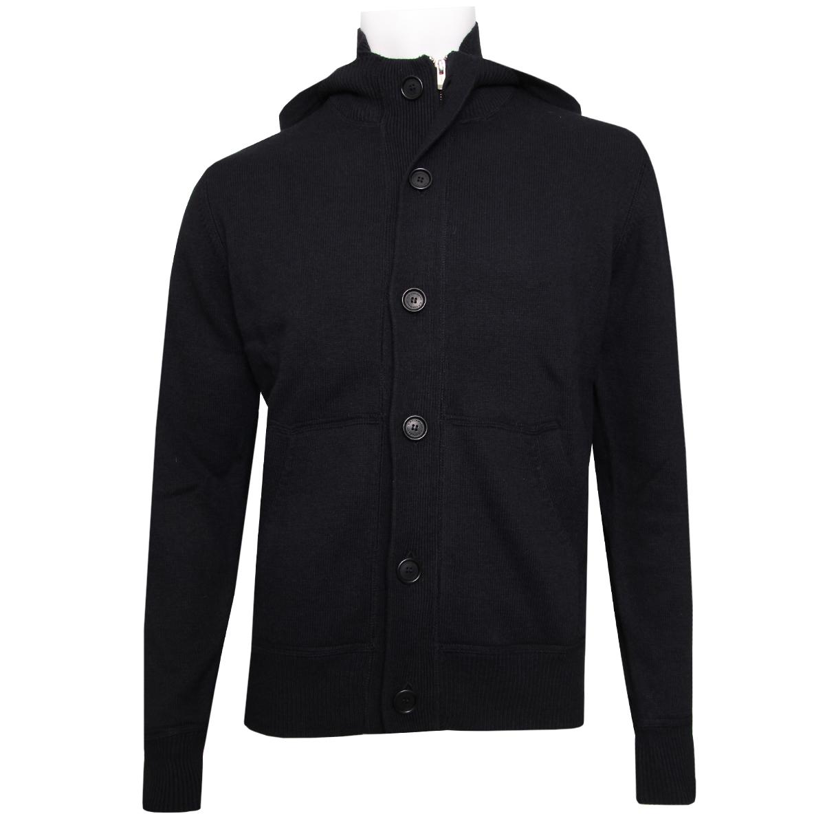 Foto CP Company Navy Wool/Cotton Buttoned Knit