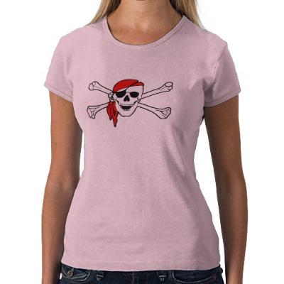 Foto Cráneo del pirata y camiseta de las señoras de la