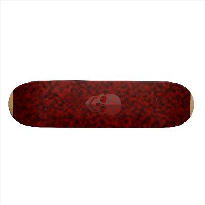 Foto Cráneo rojo y blanco Tablas De Skate