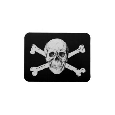 Foto Cráneo y bandera pirata del pirata Imanes De Vinilo