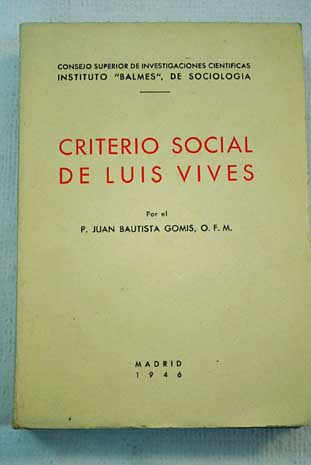 Foto Criterio social de Luis Vives