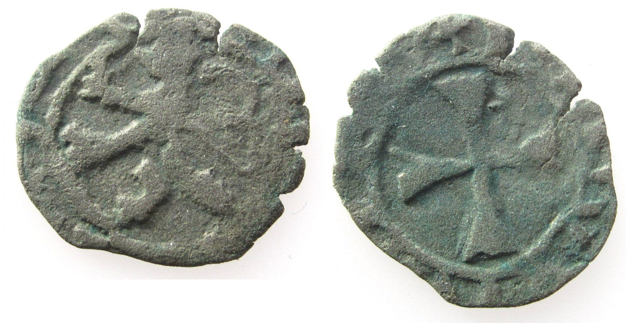 Foto Crusader coin Cyprus Cartzia/Billon Denier 1382-1398