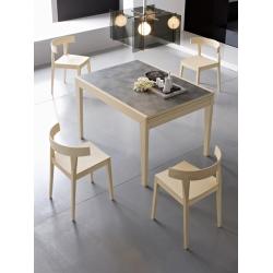 Foto CS353-L Bon Ton Mesa metálica de Calligaris, tapa cemento, 120x90 c...