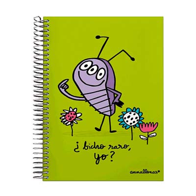 Foto Cuaderno formato 4º modelo bicho espiral simple
