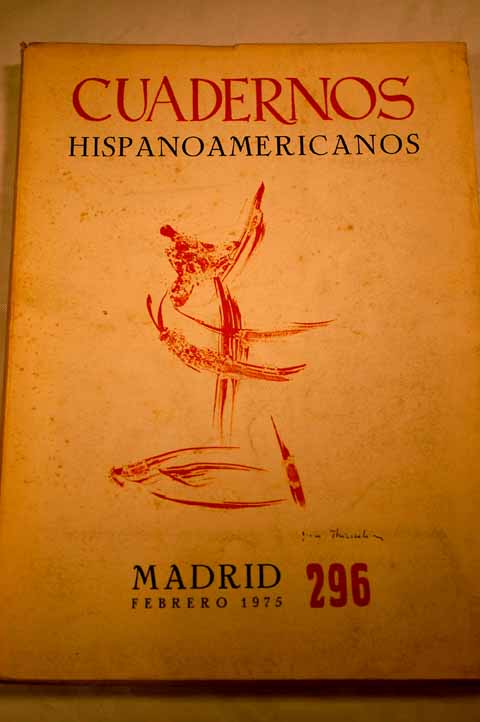Foto Cuadernos hispanoamericanos. Revista mensual de cultura hispánica. Número 296